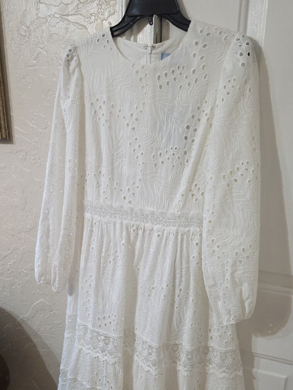 ANTONIO MELANI White Eyelet Tiered Maxi Dress Skirt - Picture 3 of 10